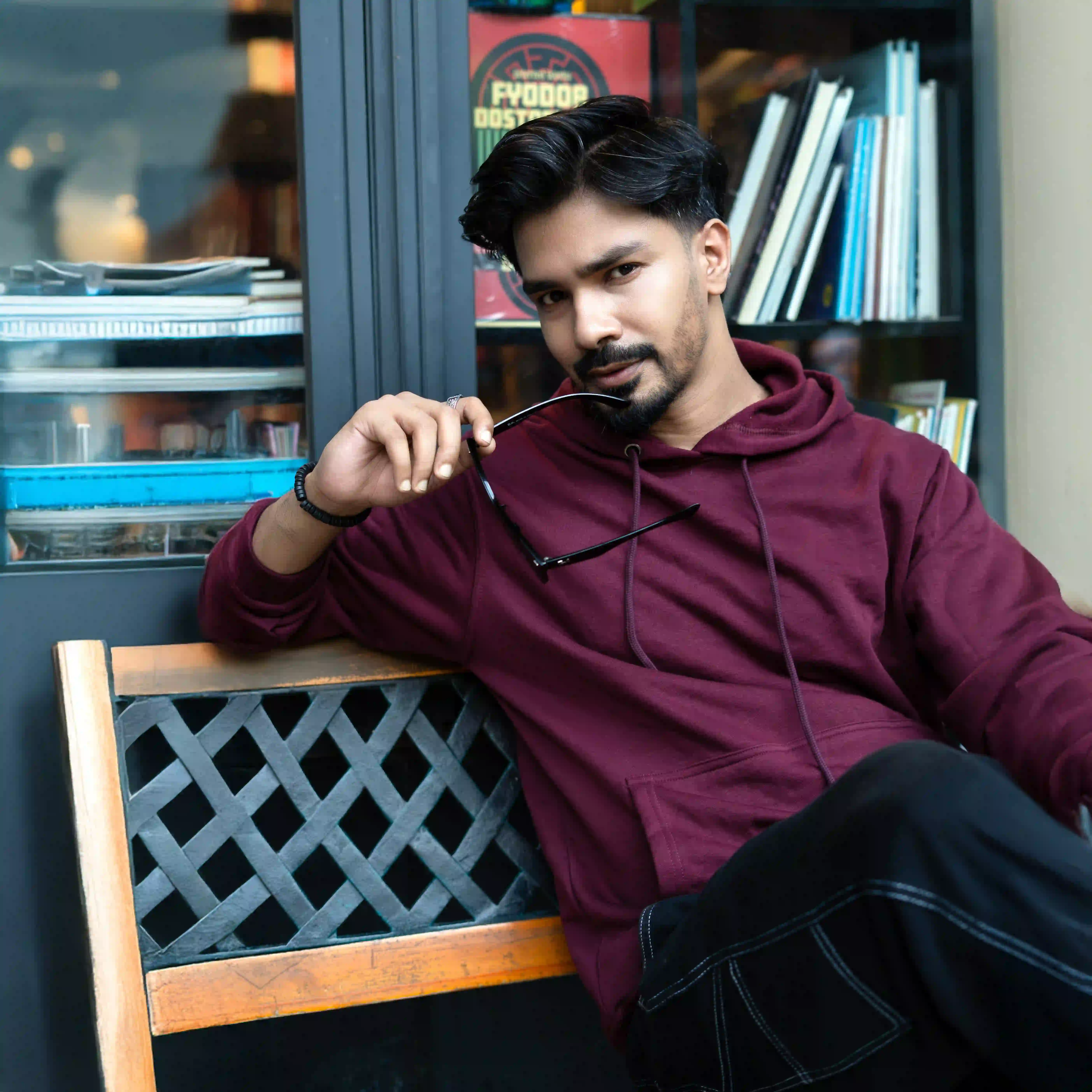 Classic Solid Hoodie (Single)- Maroon 